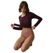 Braguitas largas transparentes Triumph Signature - Beige almendra tostada