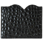 Vivienne Westwood Tarjetero con corazón de cocodrilo en relieve - Negro