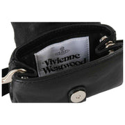 Vivienne Westwood Colgante/llavero para bolso del tesoro de cuero flexible Hazel - Negro