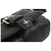Vivienne Westwood Colgante/llavero para bolso del tesoro de cuero flexible Hazel - Negro