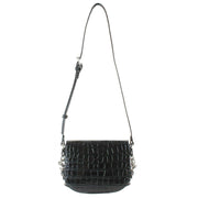 Vivienne Westwood Bolso bandolera Hunter con solapa de cocodrilo - Negro