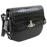 Vivienne Westwood Bolso bandolera Hunter con solapa de cocodrilo - Negro