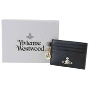 Vivienne Westwood Tarjetero liso con dijes - Negro