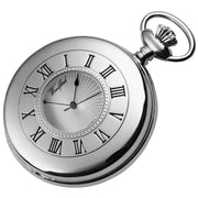 Woodford Half Hunter Mechanical Pocket Watch - Silver