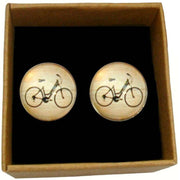 Bassin and Brown Bicycle Cufflinks - Black/White