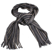 Bassin and Brown Bingham Striped Scarf - Charcoal/Grey