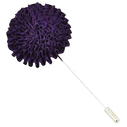 Bassin and Brown Chrysanthemum Flower Jacket Lapel Pin - Purple