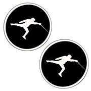 Bassin and Brown Fencing Cufflinks - Black/White