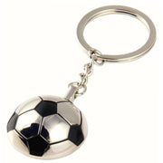 Bassin and Brown Football Keyring - Silver/Black