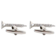 David Van Hagen Screw Cufflinks - Silver