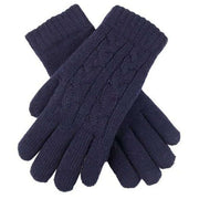 Dents Cable Knit Gloves - Navy Blue