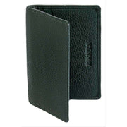 Dents RFID Blocking Protection Pebble Grain Leather Card Holder - Bottle Green