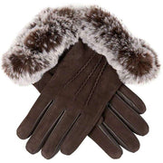 Dents Wendy Nubuck Hairsheep Leather Gloves - Mocca Brown