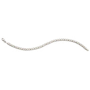 Elements Gold Circle Tennis Bracelet - White Gold