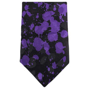 Knightsbridge Neckwear Paint Splash Tie - Black/Purple