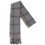 Locharron of Scotland Burns Check Lambwool Scarf - Black/White/Brown