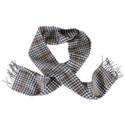 Locharron of Scotland Burns Check Lambwool Scarf - Black/White/Brown