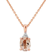 Mark Milton Diamond and Morganite Pendant - Rose Gold