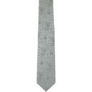 Michelsons of London Delicate Floral Wedding Tie and Pocket Square Set - Silver