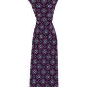 Michelsons of London Irregular Medallion Silk Tie - Magenta