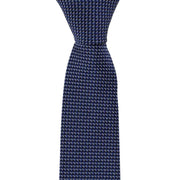 Michelsons of London Micro Geometric Silk Tie - Blue