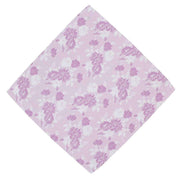 Michelsons of London Summertime Floral Polyester Tie and Pocket Square Set - Mauve