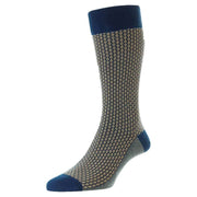 Pantherella Elgar Egyptian Cotton Socks - Ocean Blue