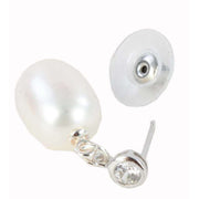 Pearl Aurora Drop Freshwater Pearl Earrings - White
