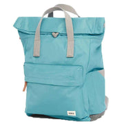 Roka Canfield B Medium Sustainable Nylon Backpack - Petrol Blue