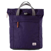 Roka Finchley A Small Sustainable Canvas Backpack - Ocean Purple